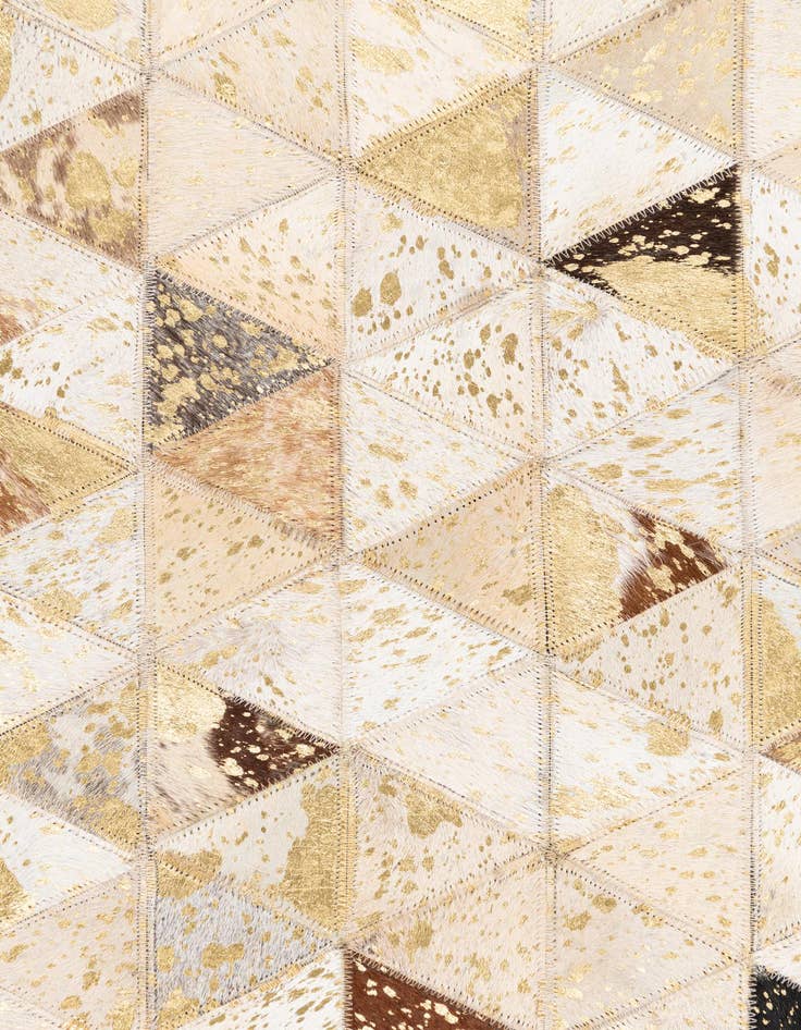 Detail image of  4' 10 x 7' 10 Cowhide Leather Rug