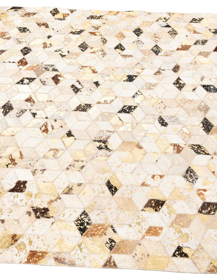 Detail image of  5' x 7' 10 Cowhide Leather Rug