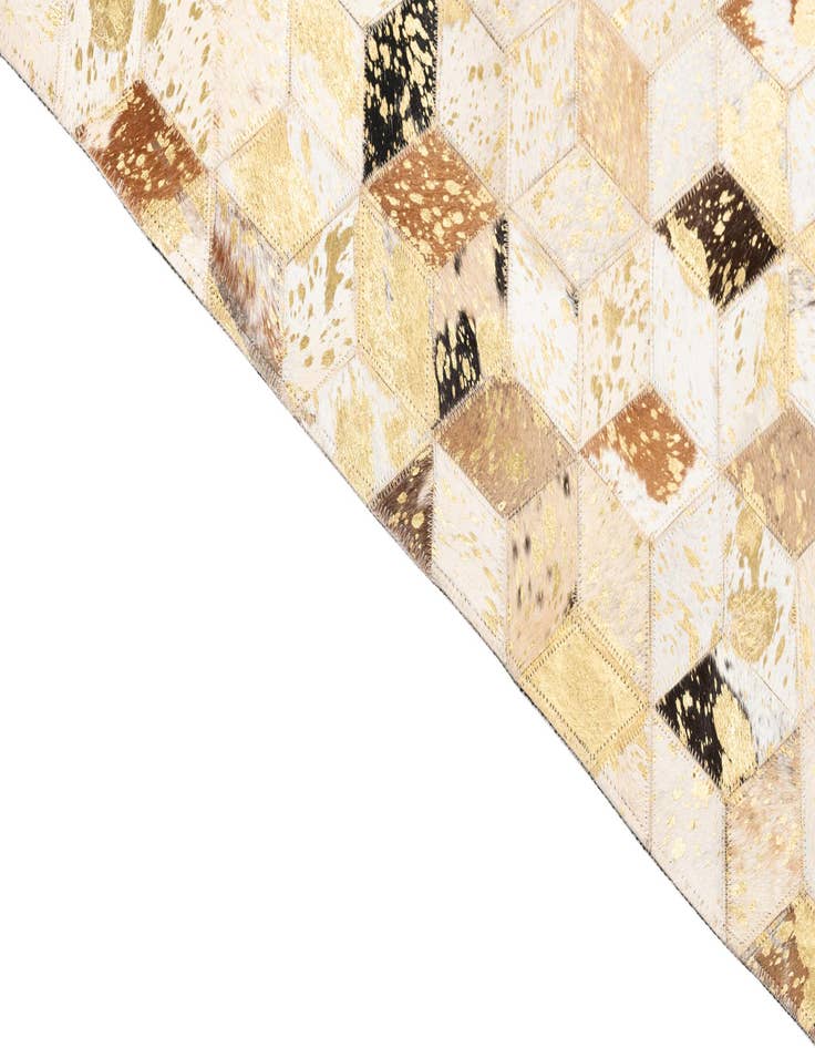 Detail image of  5' x 7' 10 Cowhide Leather Rug