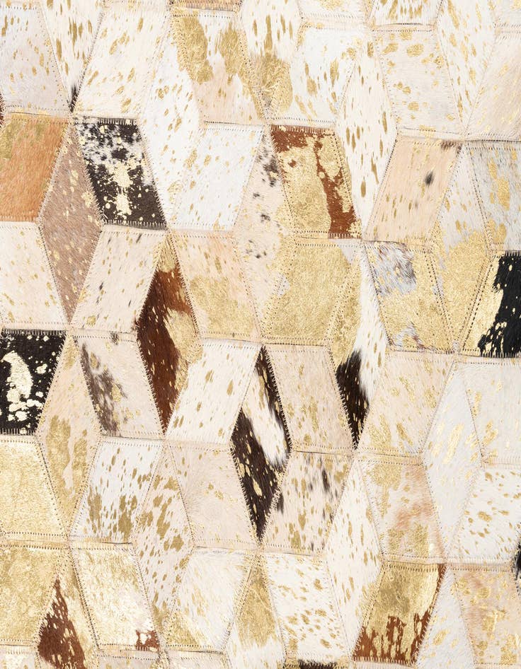 Detail image of  5' x 7' 10 Cowhide Leather Rug