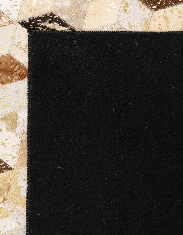 Detail image of  5' x 7' 10 Cowhide Leather Rug