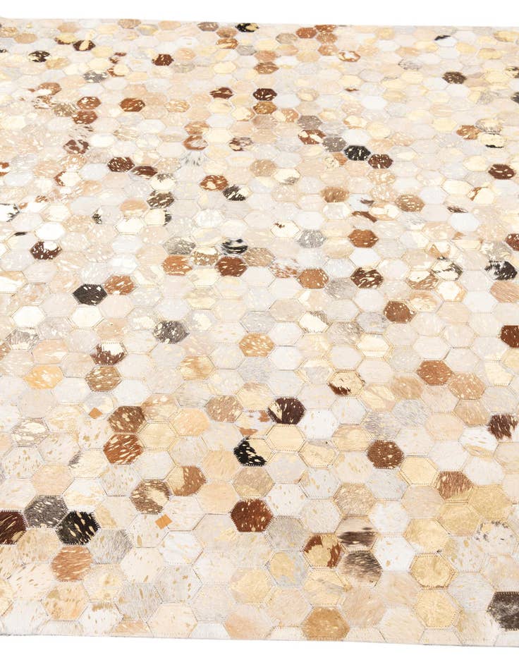 Detail image of  5' x 8' 2 Cowhide Leather Rug