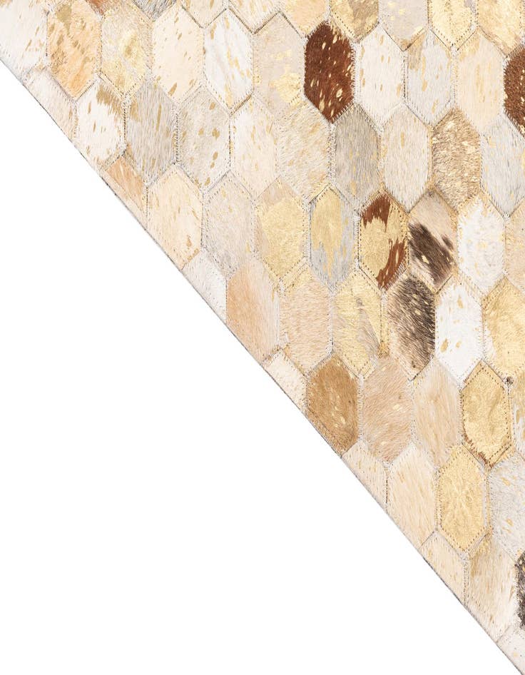 Detail image of  5' x 8' 2 Cowhide Leather Rug