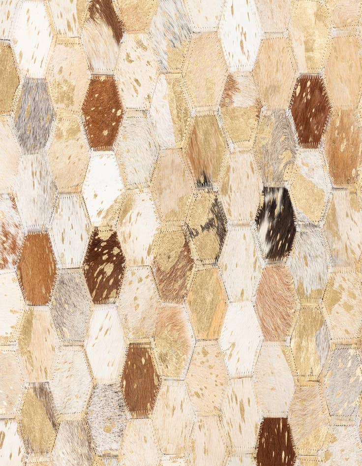 Detail image of  5' x 8' 2 Cowhide Leather Rug