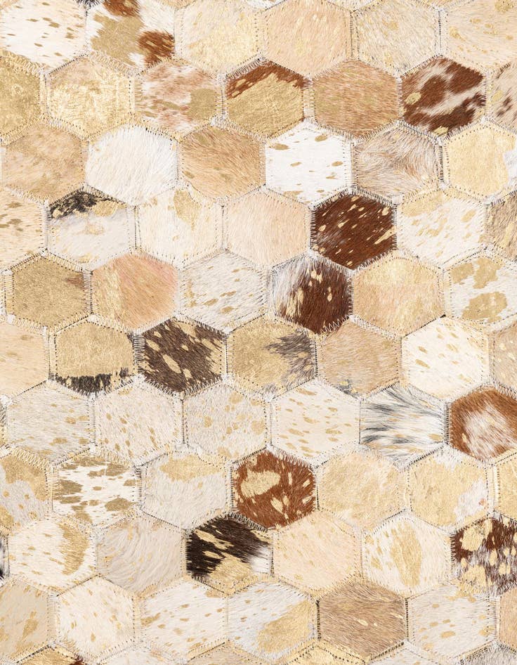 Detail image of  5' x 8' 2 Cowhide Leather Rug