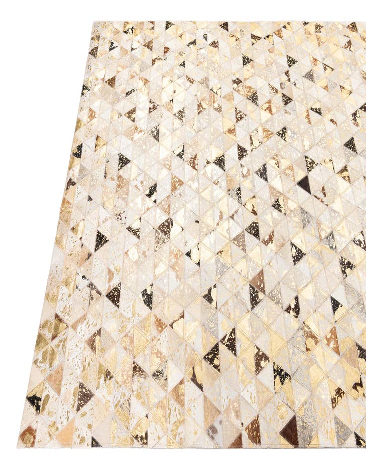 Detail image of  4' 10 x 7' 10 Cowhide Leather Rug