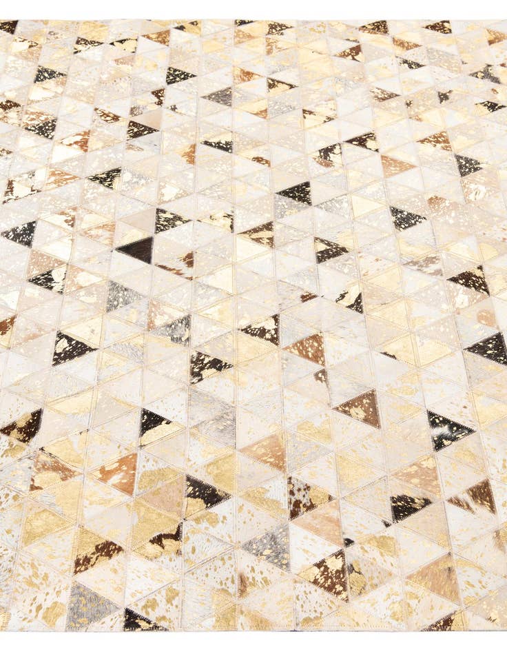 Detail image of  4' 10 x 7' 10 Cowhide Leather Rug