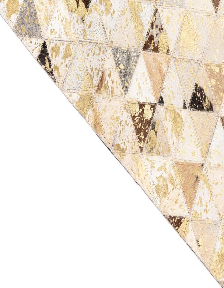 Detail image of  4' 10 x 7' 10 Cowhide Leather Rug