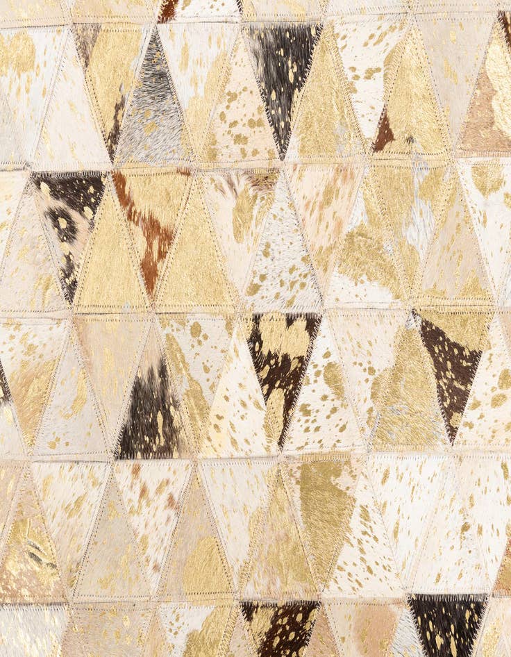 Detail image of  4' 10 x 7' 10 Cowhide Leather Rug