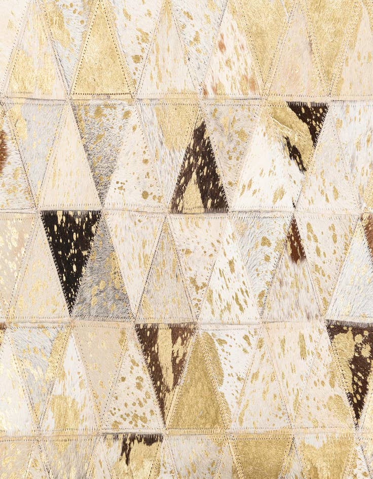 Detail image of  4' 10 x 7' 10 Cowhide Leather Rug