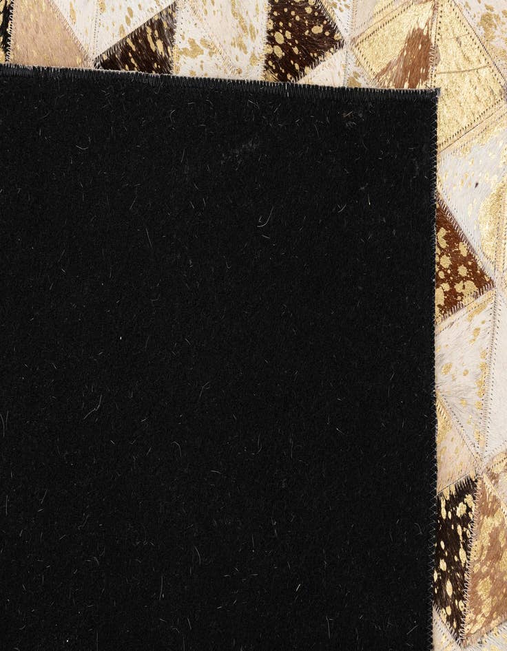 Detail image of  4' 10 x 7' 10 Cowhide Leather Rug