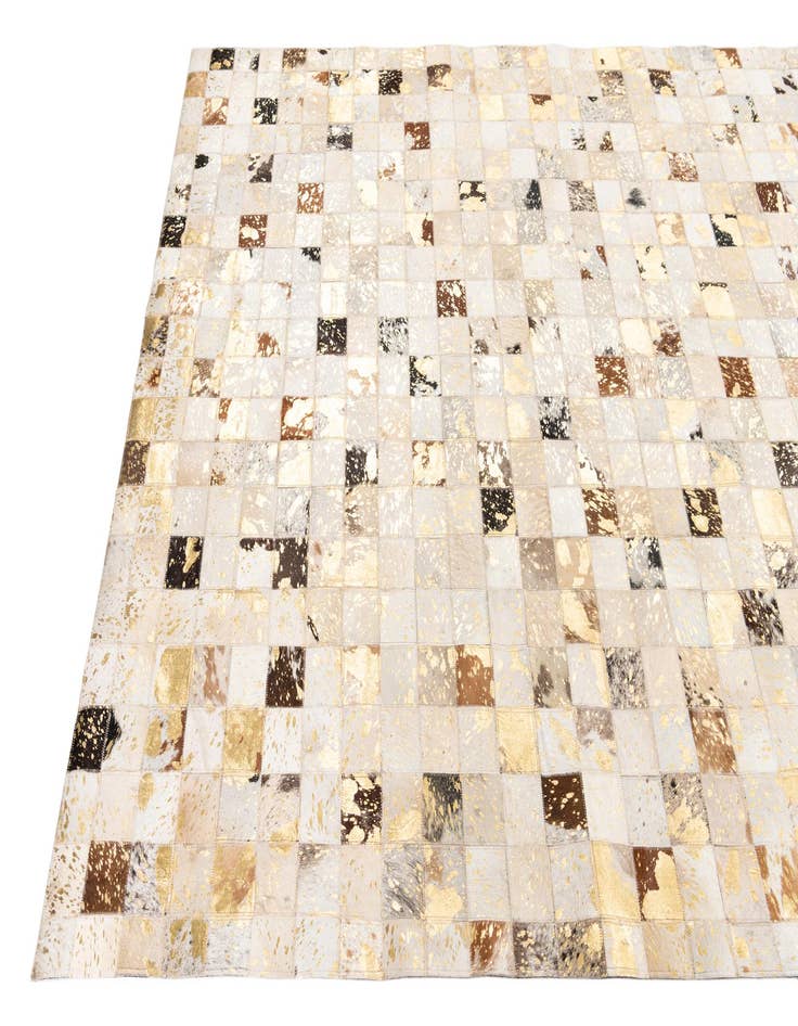 Detail image of  5' 1 x 8' Cowhide Leather Rug