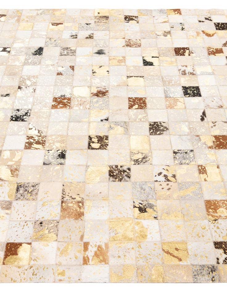 Detail image of  5' 1 x 8' Cowhide Leather Rug