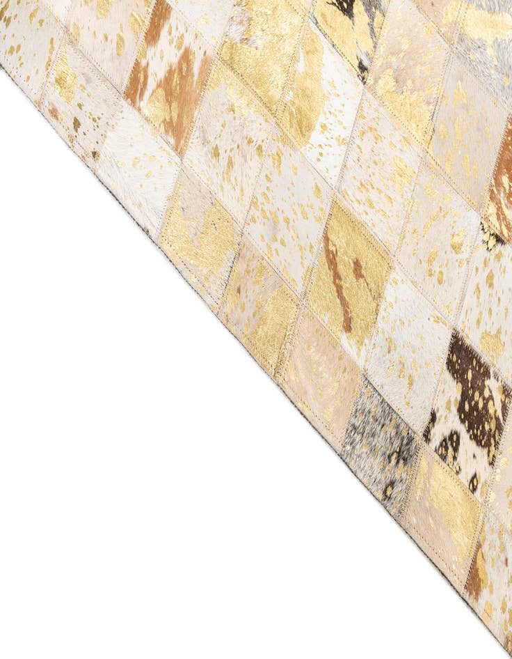 Detail image of  5' 1 x 8' Cowhide Leather Rug