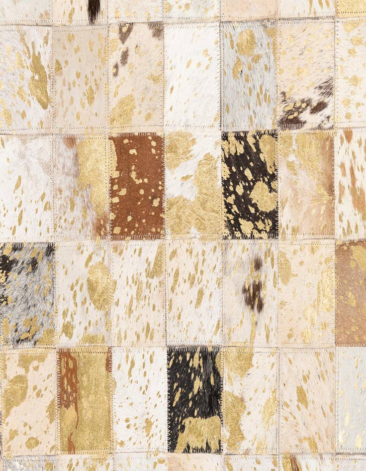 Detail image of  5' 1 x 8' Cowhide Leather Rug