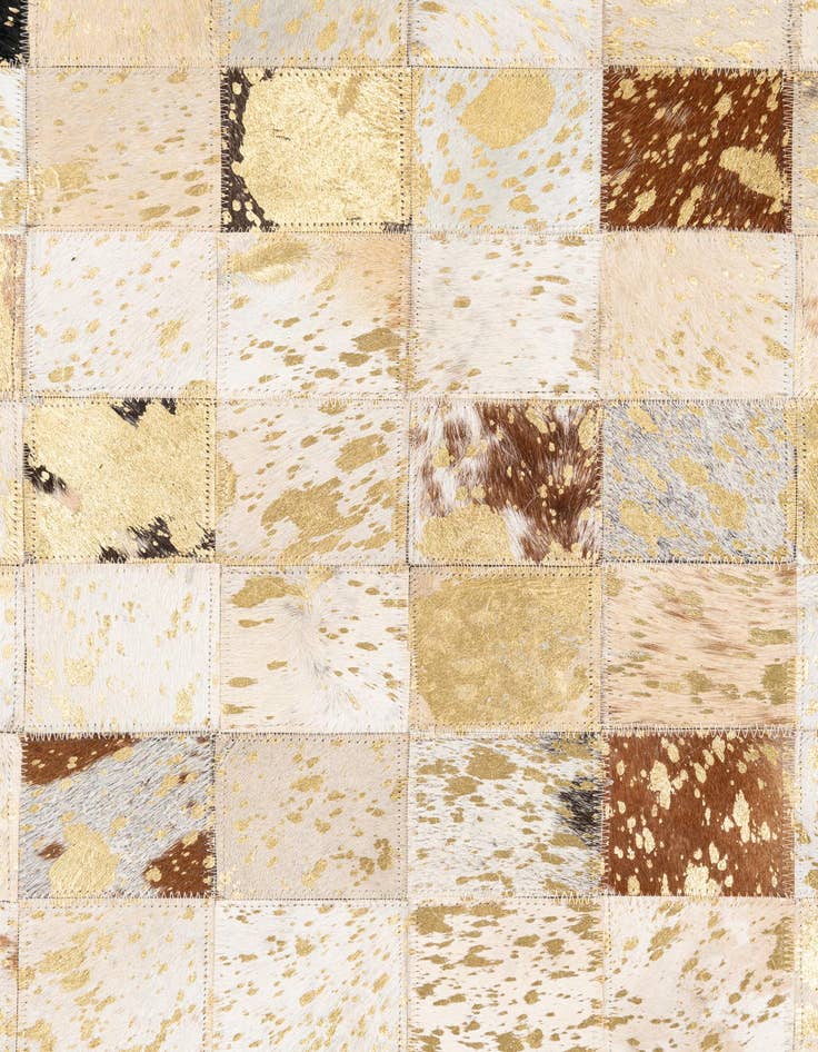 Detail image of  5' 1 x 8' Cowhide Leather Rug