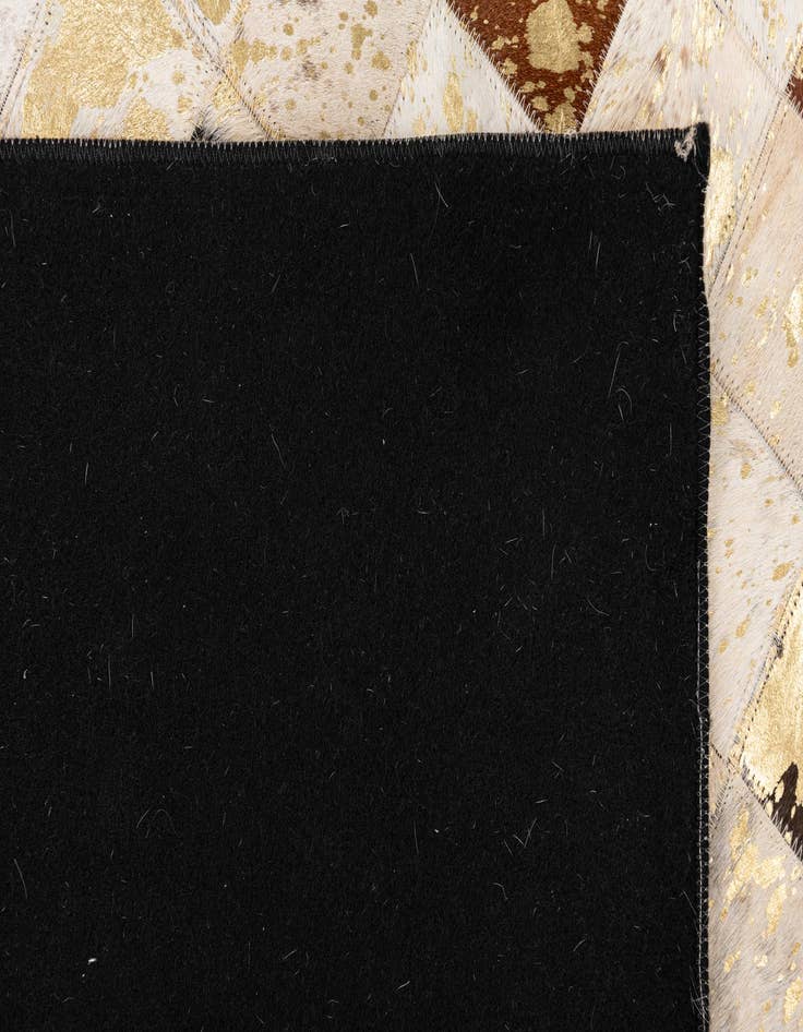 Detail image of  5' 1 x 8' Cowhide Leather Rug