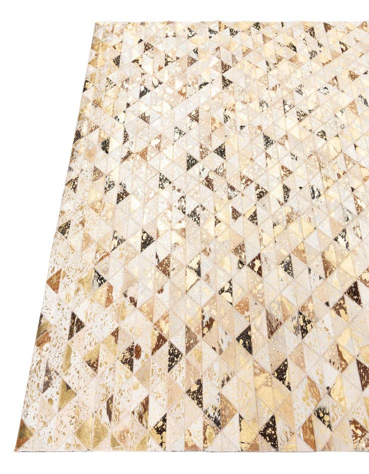 Detail image of  4' 10 x 7' 10 Cowhide Leather Rug