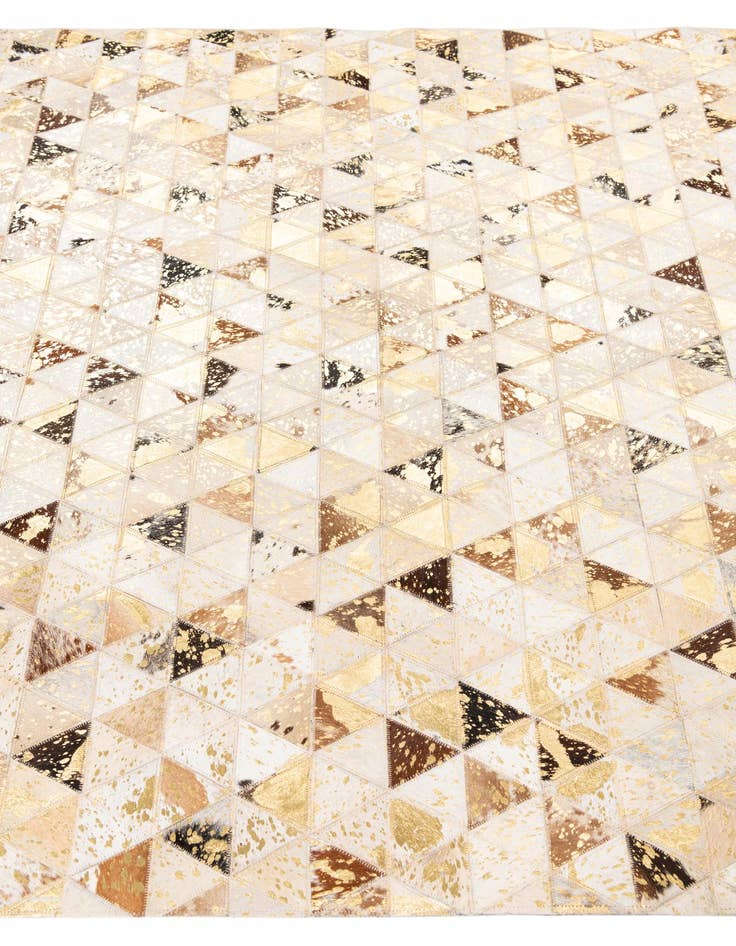 Detail image of  4' 10 x 7' 10 Cowhide Leather Rug