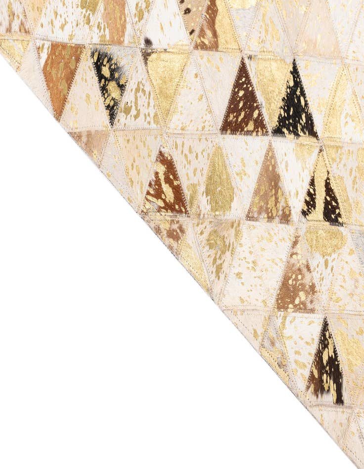 Detail image of  4' 10 x 7' 10 Cowhide Leather Rug