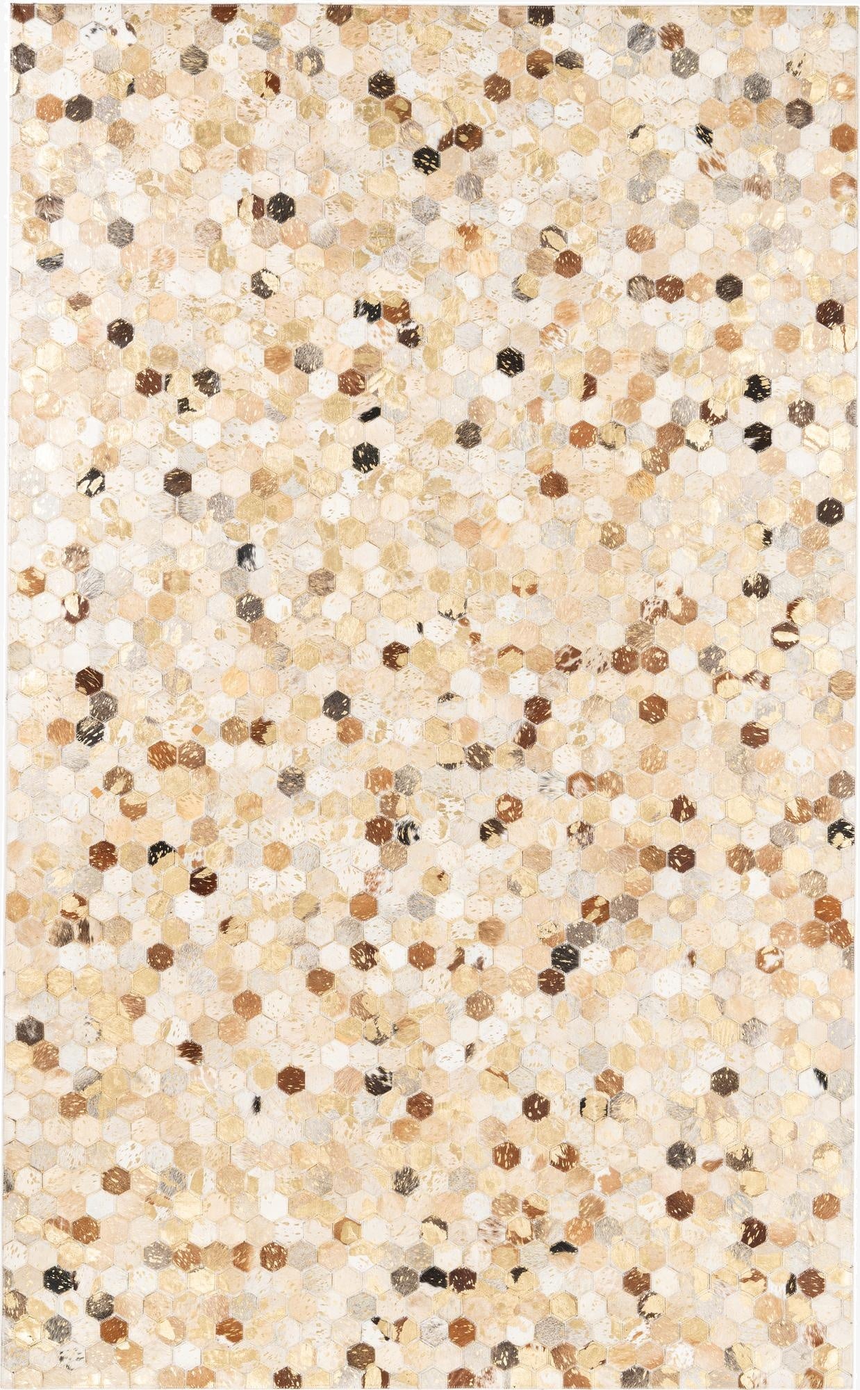  5' x 8' 2 Cowhide Leather Rug