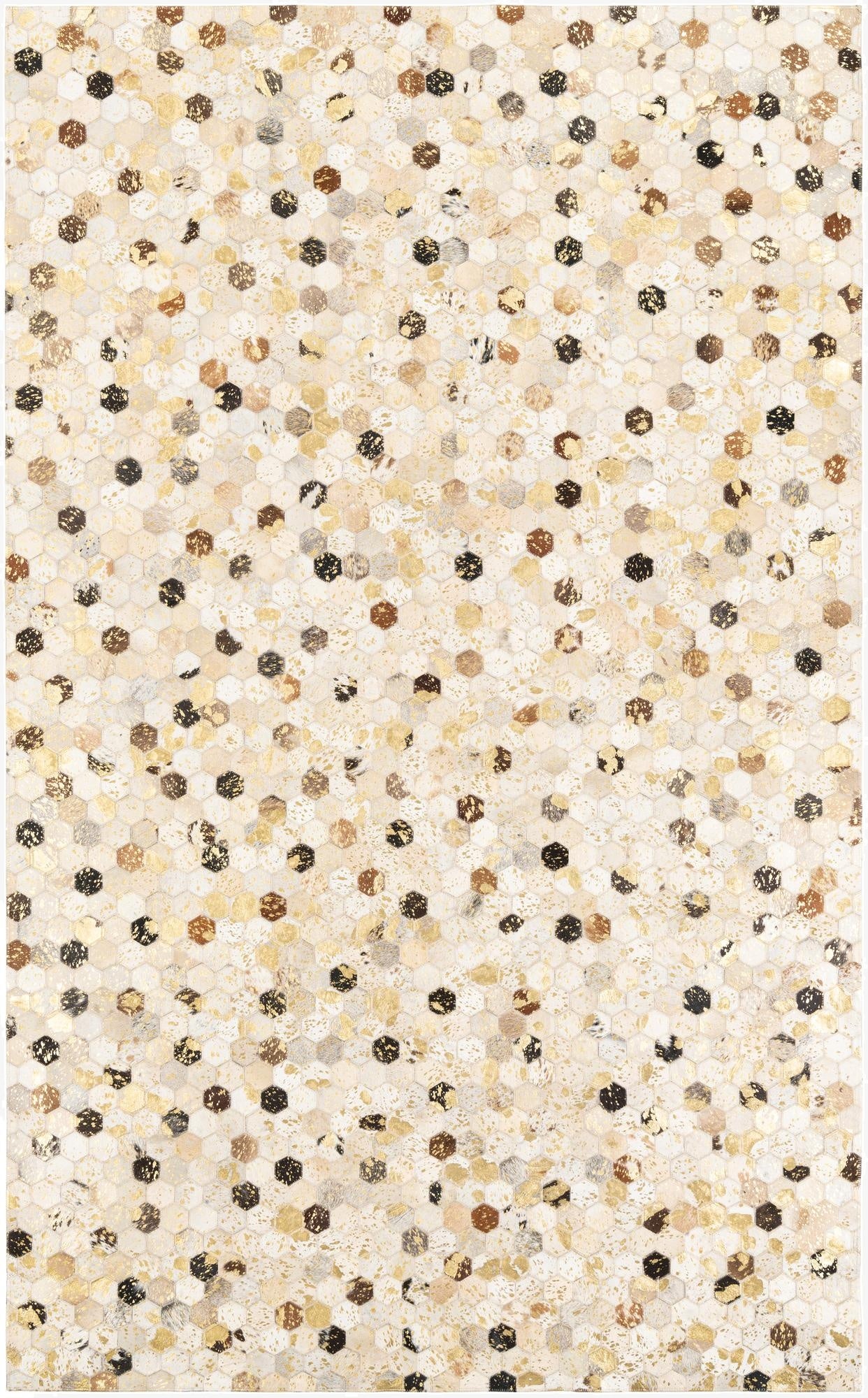  5' x 8' Cowhide Leather Rug