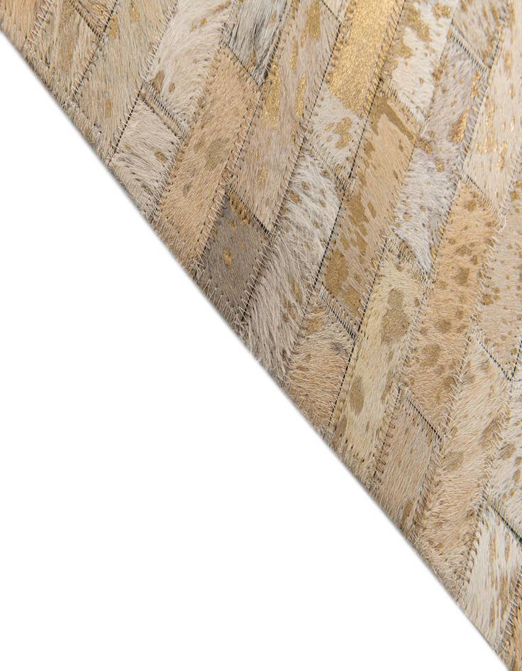 Detail image of  5' 4 x 7' 6 Cowhide Stocks Rug