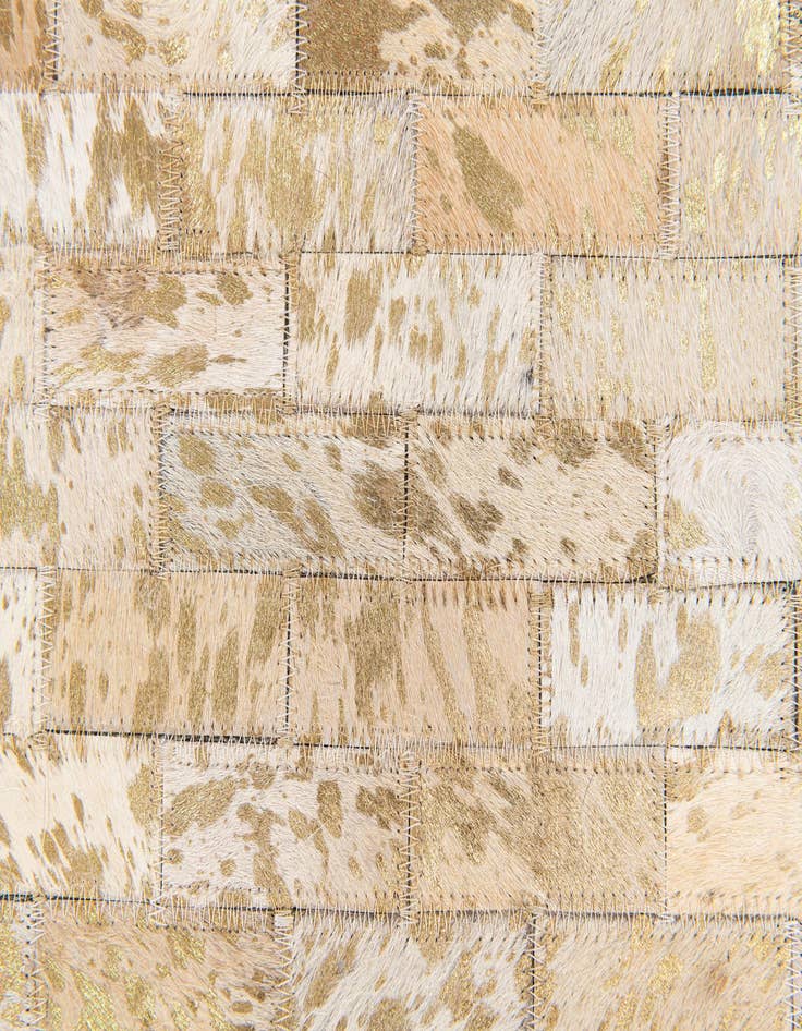 Detail image of  5' 4 x 7' 6 Cowhide Stocks Rug