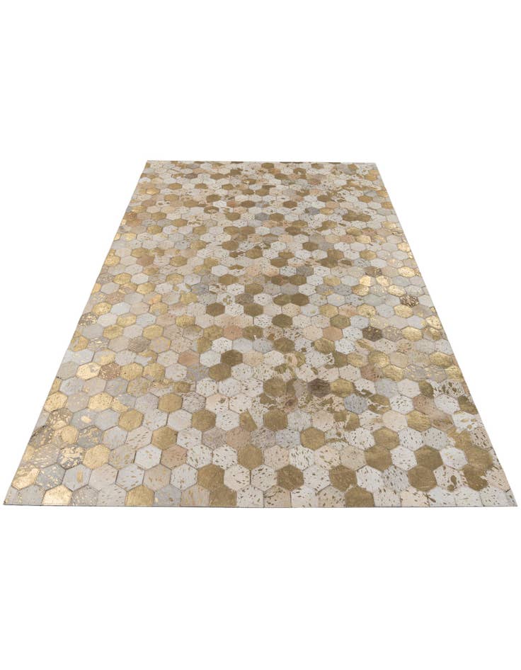 Detail image of  4' 10 x 7' 5 Cowhide Stocks Rug