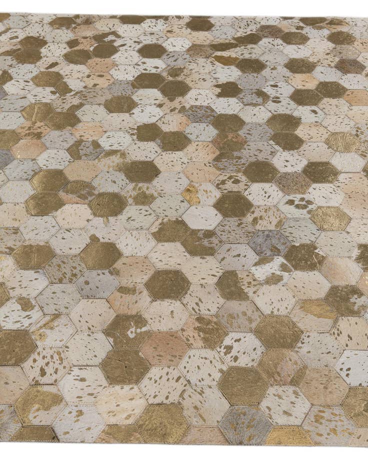 Detail image of  4' 10 x 7' 5 Cowhide Stocks Rug