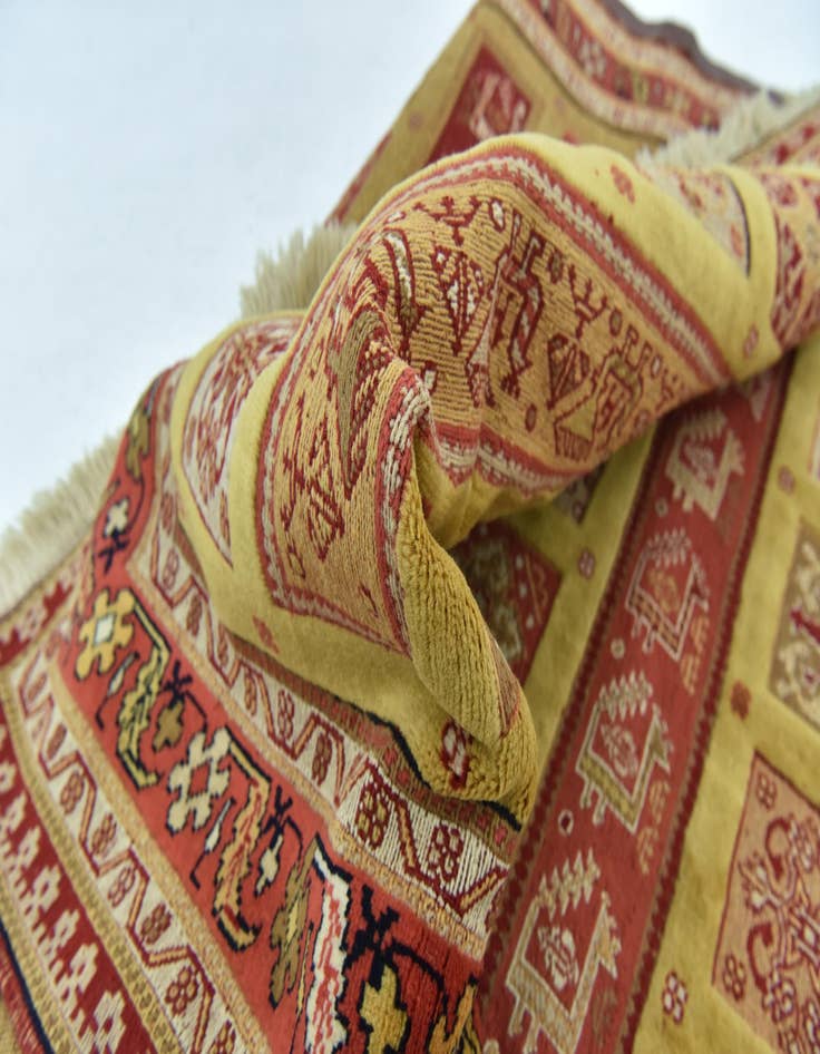 Detail image of 4' 7 x 6' 10 Hand Knotted Ghoochan Persian Wool Rug