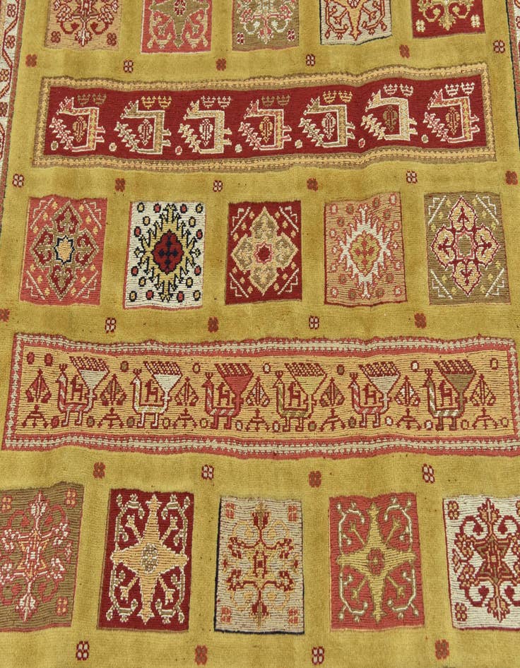 Detail image of 4' 7 x 6' 10 Hand Knotted Ghoochan Persian Wool Rug