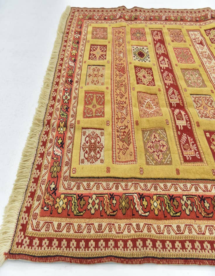 Detail image of 4' 7 x 6' 10 Hand Knotted Ghoochan Persian Wool Rug