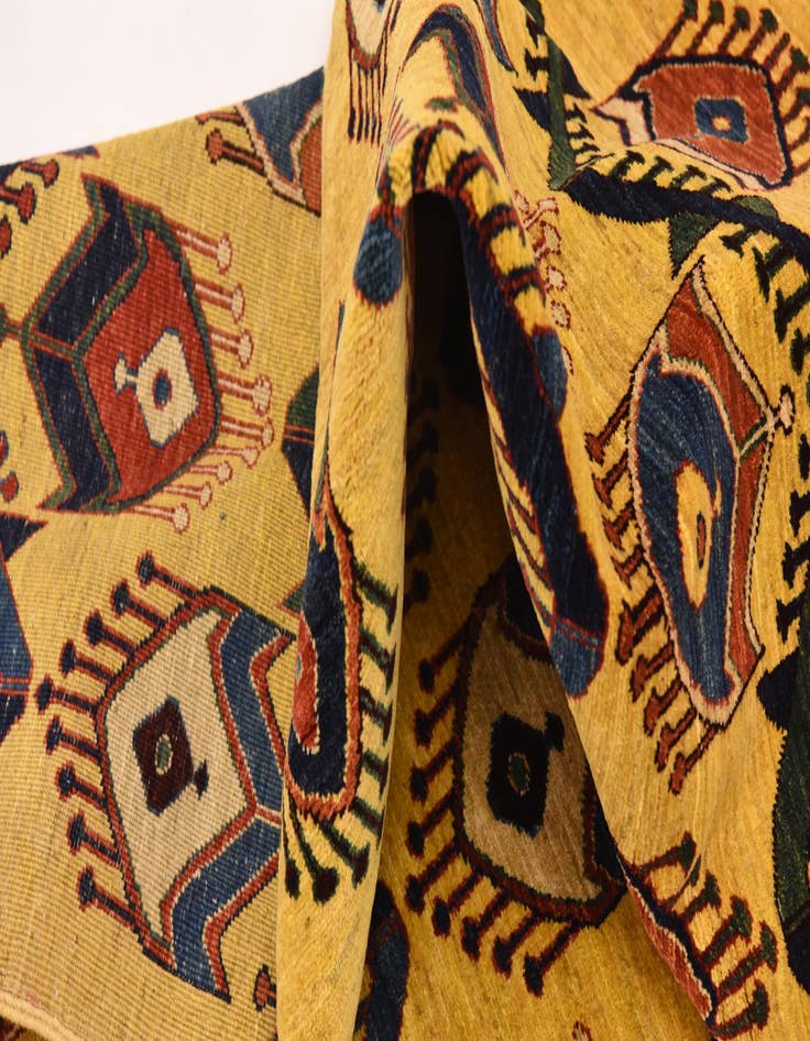 Detail image of 6' 1 x 8' 2 Hand Knotted Ikat Oriental Rug