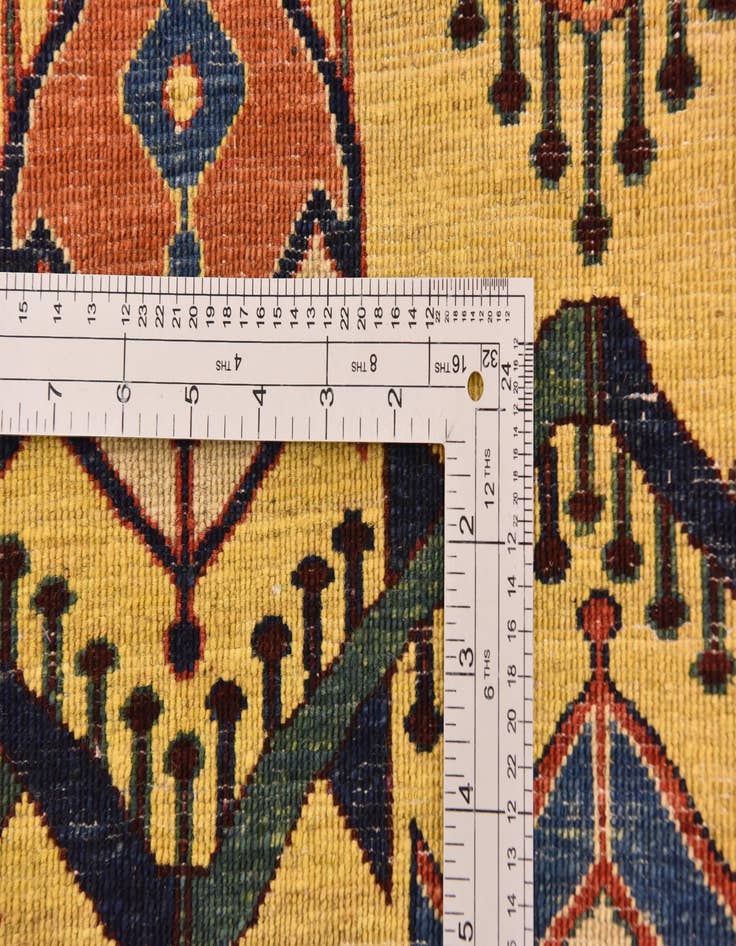 Detail image of 6' 1 x 8' 2 Hand Knotted Ikat Oriental Rug