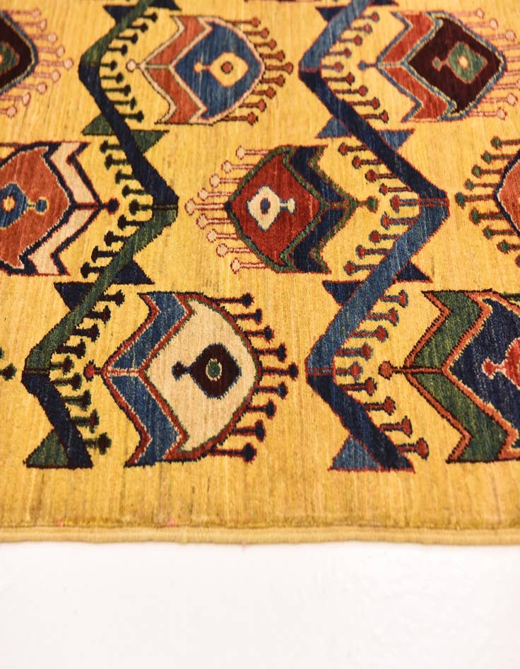 Detail image of 6' 1 x 8' 2 Hand Knotted Ikat Oriental Rug