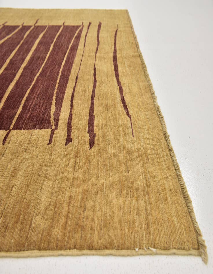 Detail image of  5' 10 x 9' 4  Hand Knotted Kashkuli Gabbeh Wool Rug
