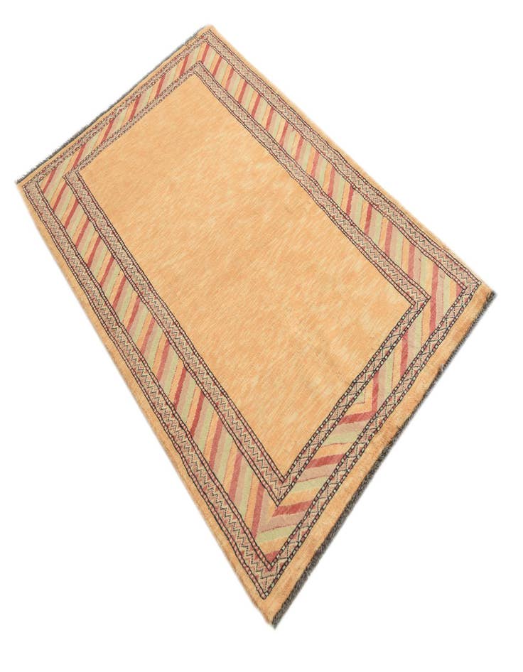 Detail image of  3' 2 x 4' 10  Hand Knotted Kashkuli Gabbeh Oriental Wool Rug