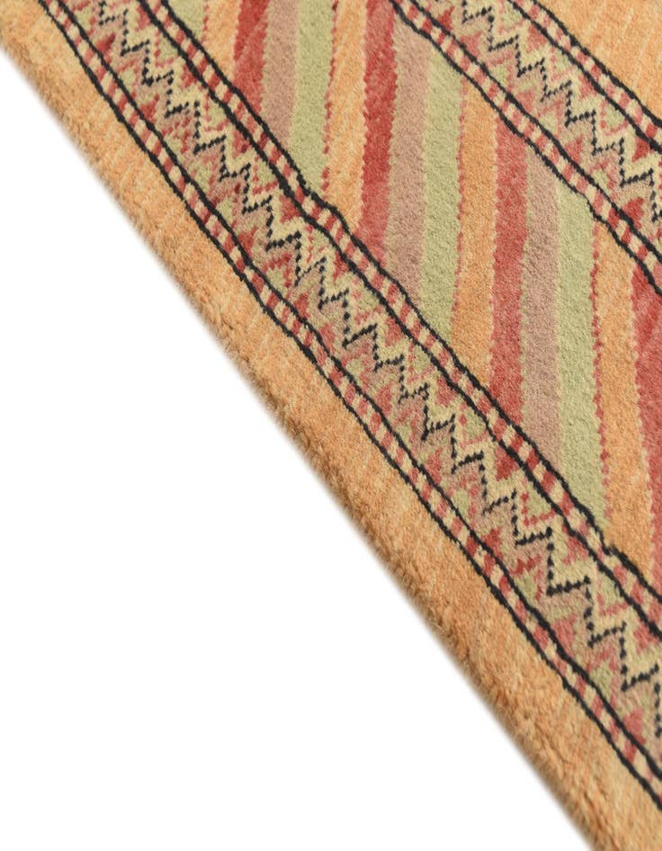 Detail image of  3' 2 x 4' 10  Hand Knotted Kashkuli Gabbeh Oriental Wool Rug