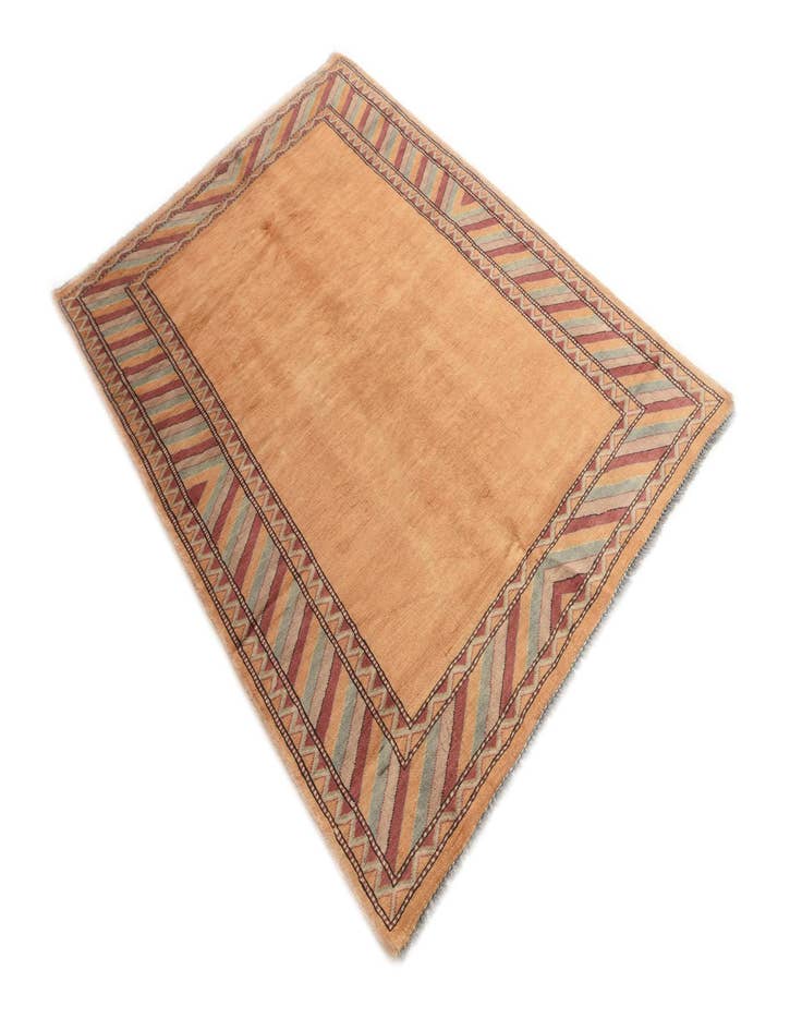 Detail image of  4' 3 x 5' 9  Hand Knotted Kashkuli Gabbeh Oriental Wool Rug