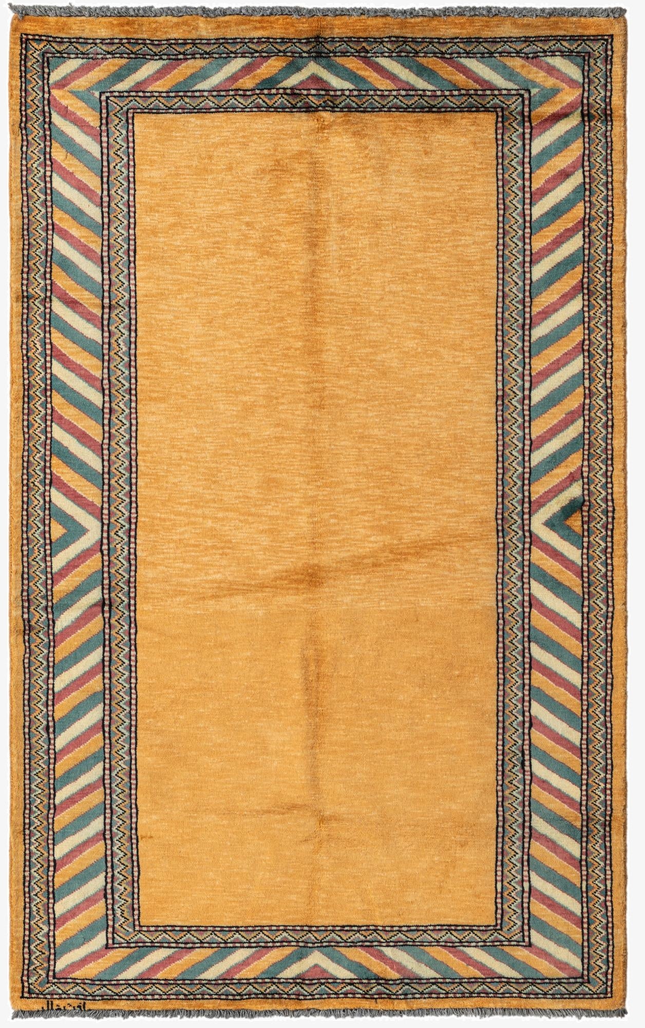  3' 3 x 5' 2  Hand Knotted Kashkuli Gabbeh Oriental Wool Rug