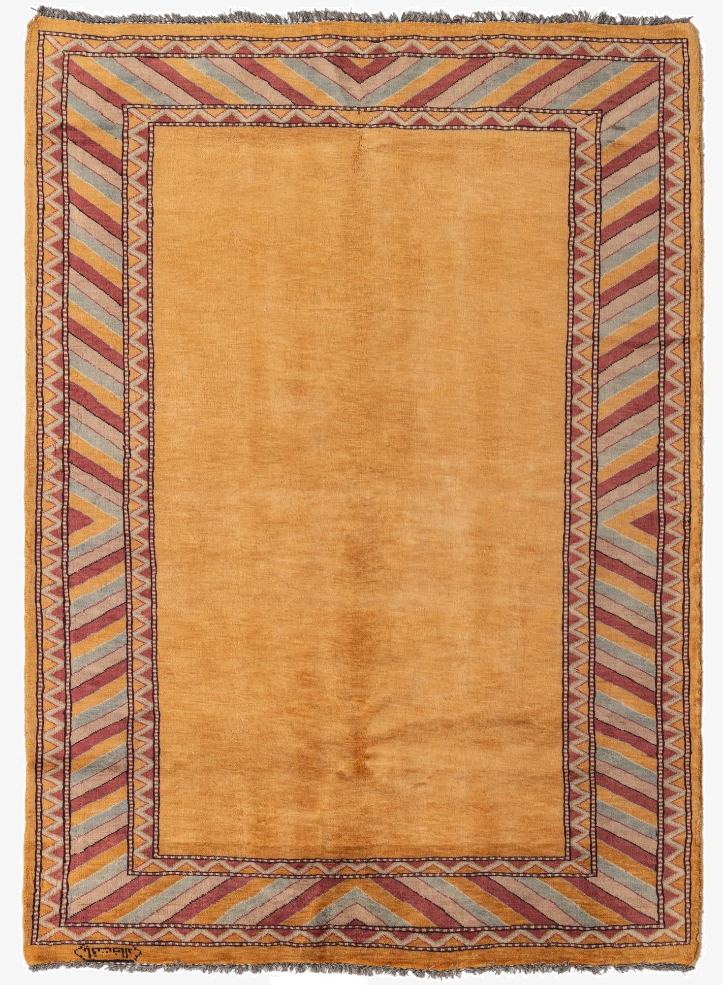  4' 3 x 5' 9  Hand Knotted Kashkuli Gabbeh Oriental Wool Rug