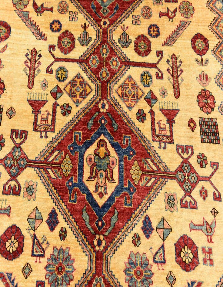 Detail image of  6' x 8' 3  Hand Knotted Kazak Rug