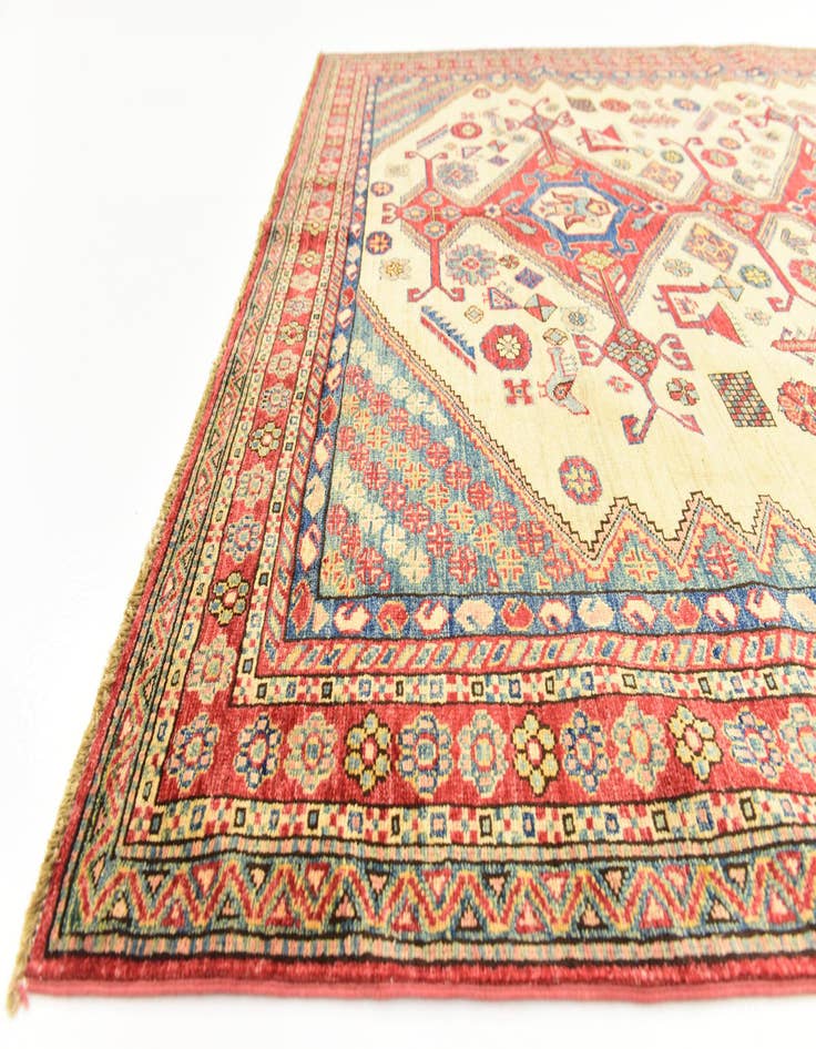 Detail image of  6' x 8' 3  Hand Knotted Kazak Rug