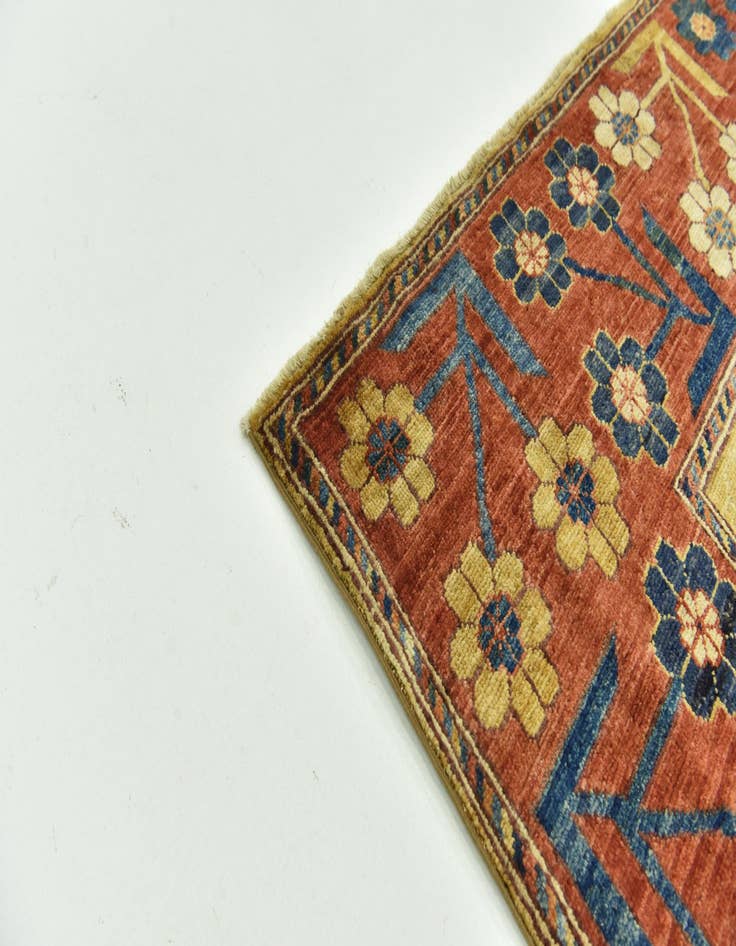 Detail image of  6' 8 x 10'  Hand Knotted Kazak Wool Rug