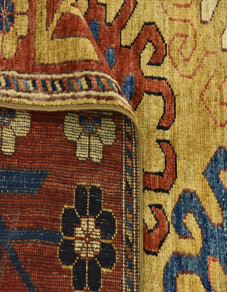 Detail image of  6' 8 x 10'  Hand Knotted Kazak Wool Rug