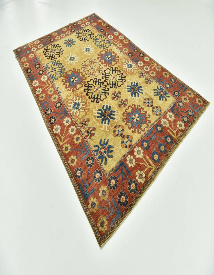 Detail image of  6' 8 x 10'  Hand Knotted Kazak Wool Rug