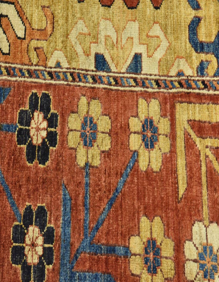 Detail image of  6' 8 x 10'  Hand Knotted Kazak Wool Rug