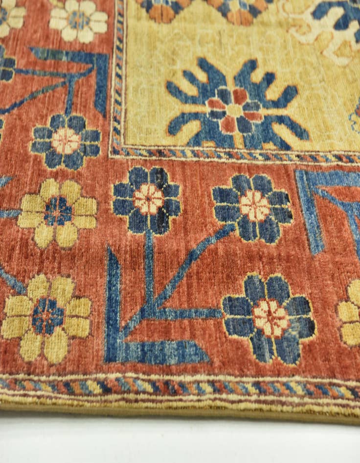 Detail image of  6' 8 x 10'  Hand Knotted Kazak Wool Rug