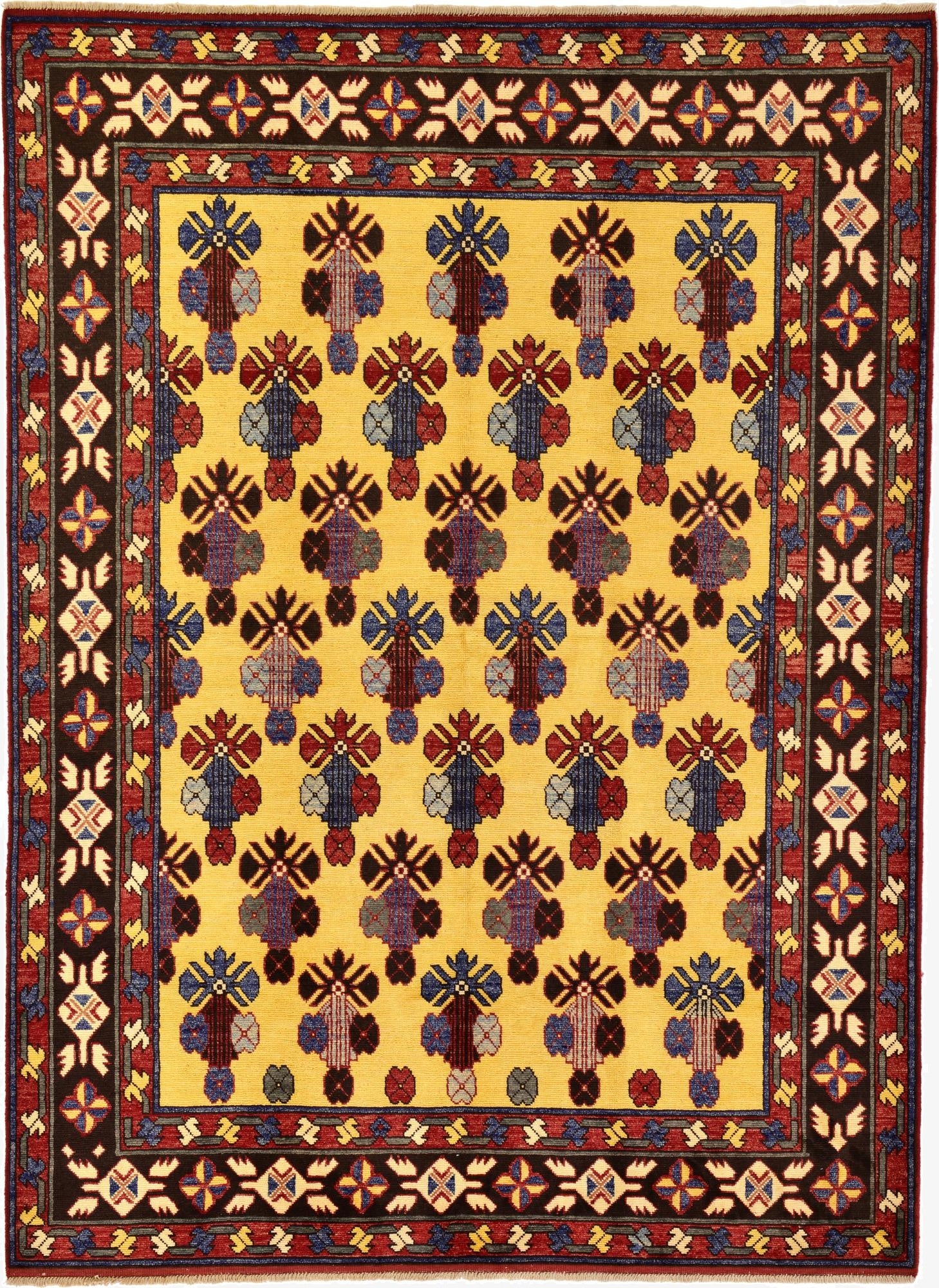  5' 10 x 7' 10  Hand Knotted Kazak Oriental Rug